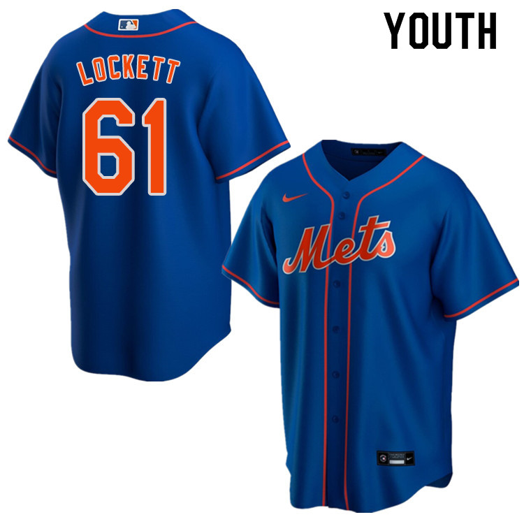 Nike Youth #61 Walker Lockett New York Mets Baseball Jerseys Sale-Blue